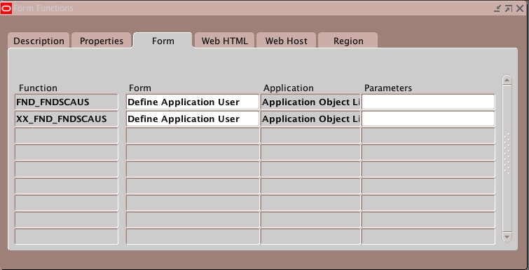 Snapshot 2009 01 15 22 25 45 Form Personalization: Restrict the Responsibilities LoV without Disabling the End Date Field on the form FNDSCAUS